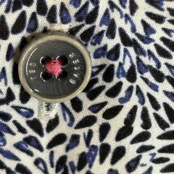 Ted Baker XL EU5 Blue White Printed Button Down Long Sleeve Dress Shirt - Picture 7 of 9